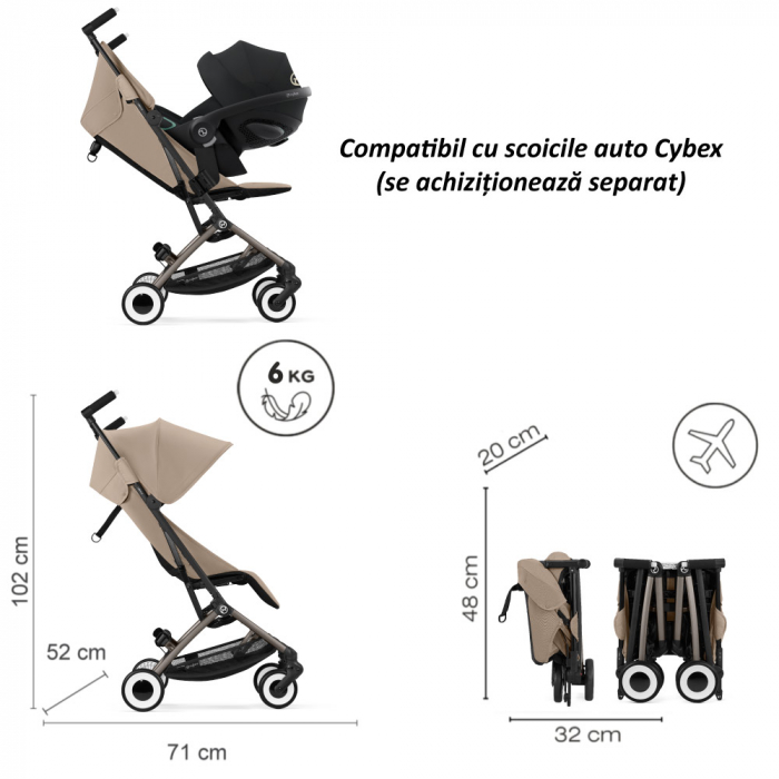 Carucior Cybex Libelle Taupe/Almond Beige [6]