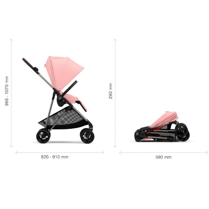 Carucior Cybex Melio B 2 in 1 Candy Pink [4]
