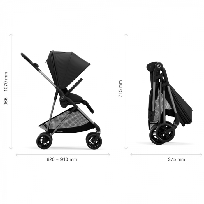 Carucior Cybex Melio B Deep Black-Resigilat [4]