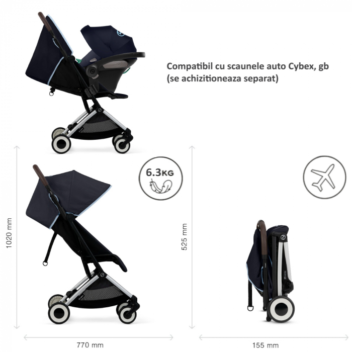 Carucior Cybex Orfeo Silver/Ocean Blue [8]