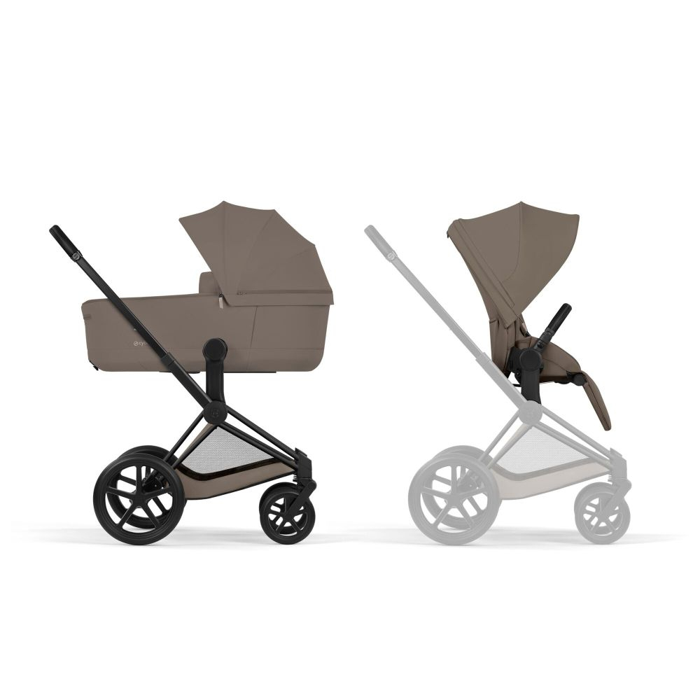 Carucior Cybex Priam Comfort Matt Black Coconut Brown 2 in 1 [2]