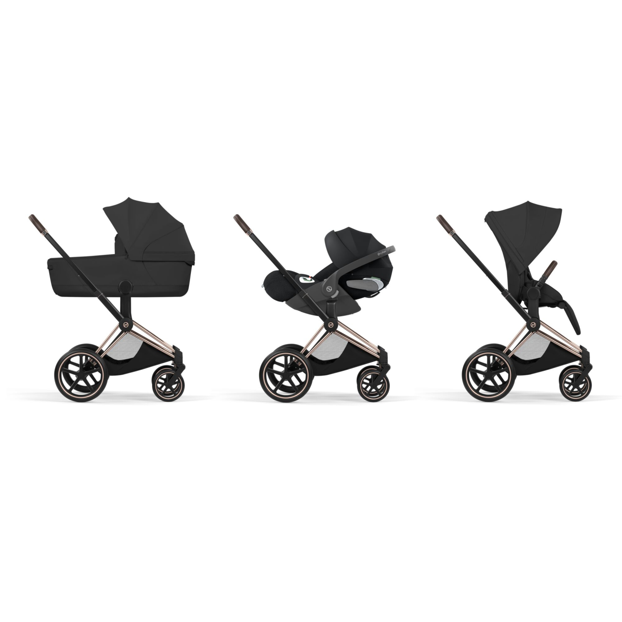 Carucior Cybex e-Priam Style Sepia Black 3 in 1 [2]