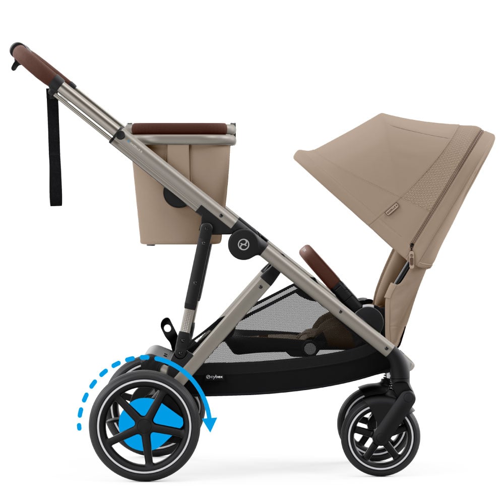 Carucior gemeni Cybex e-Gazelle S Almond Beige cu Scoici Auto Cloud G i-Size Plus [5]