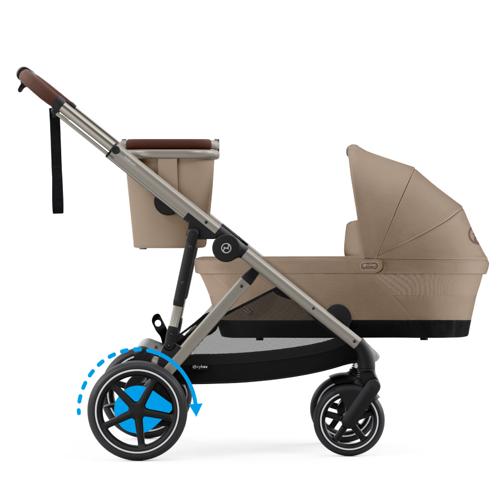 Carucior gemeni Cybex e-Gazelle S Almond Beige cu Scoici Auto Cloud G i-Size Plus [4]