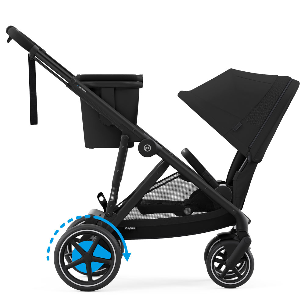 Carucior gemeni Cybex e-Gazelle S Moon Black cu Scoici Auto Cloud G i-Size Plus [5]