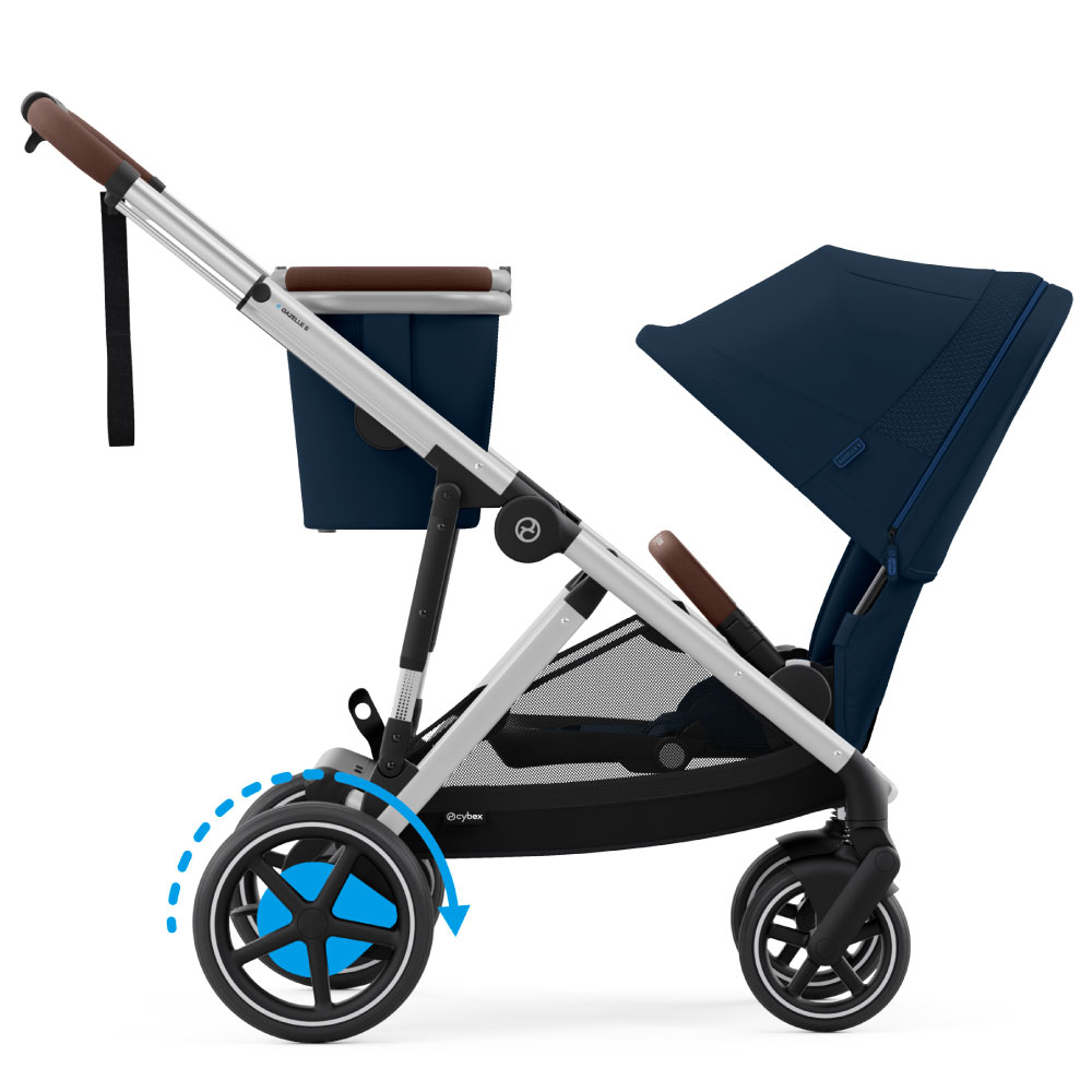 Carucior gemeni Cybex e-Gazelle S Ocean Blue cu Scoici Auto Cloud G i-Size Plus [5]
