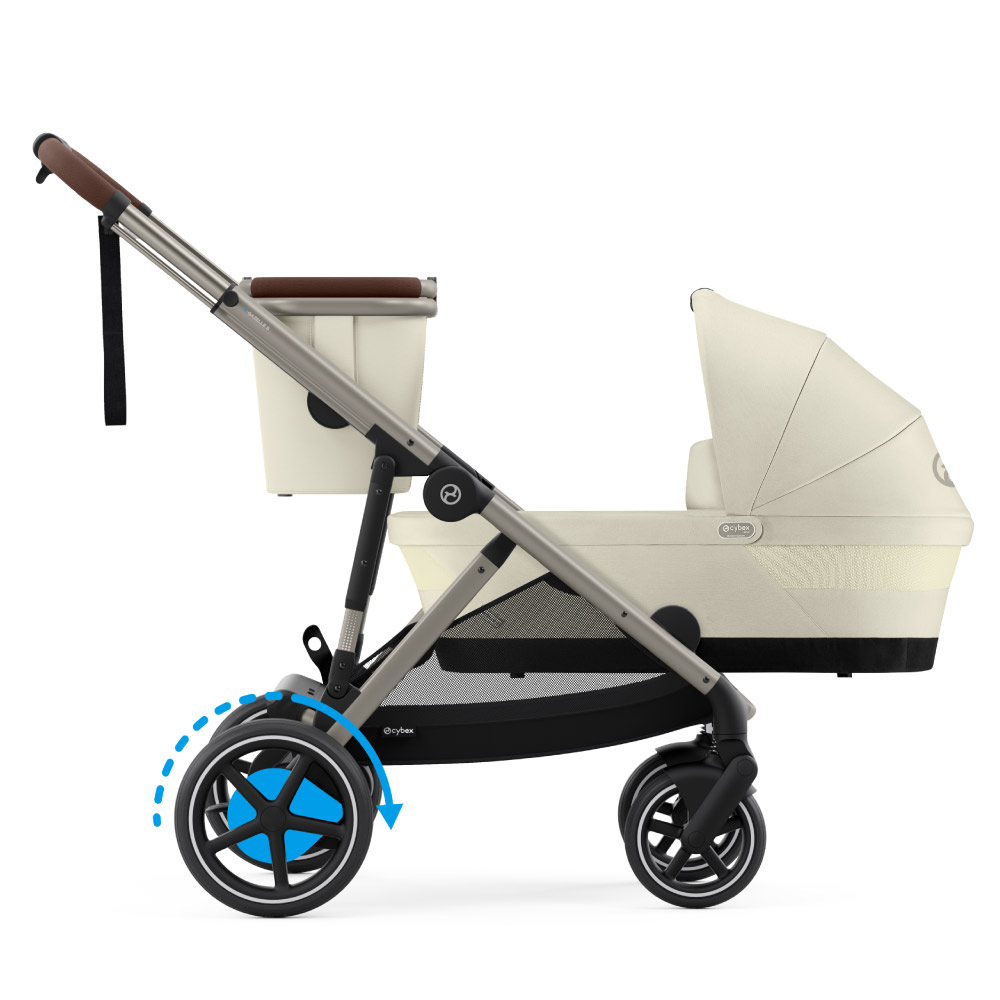 Carucior gemeni Cybex e-Gazelle S Seashell Beige cu Scoici Auto Cloud G i-Size Plus [4]