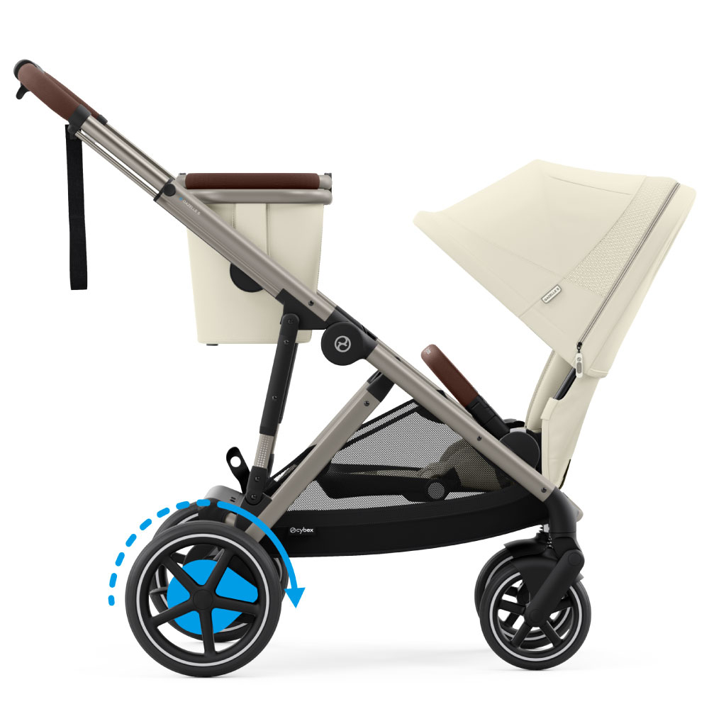 Carucior gemeni Cybex e-Gazelle S Seashell Beige cu Scoici Auto Cloud G i-Size Plus [5]