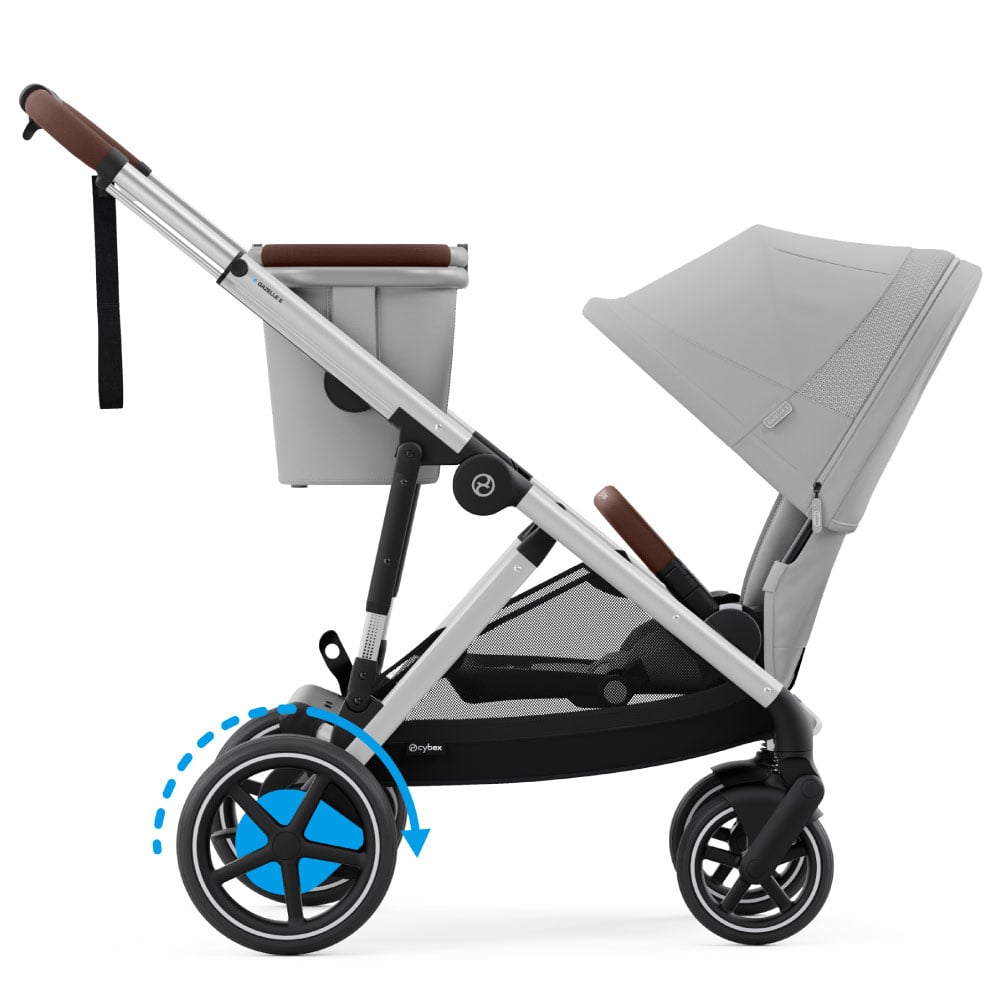 Carucior gemeni Cybex e-Gazelle S Stone Grey cu Scoici Auto Cloud G i-Size Plus [5]