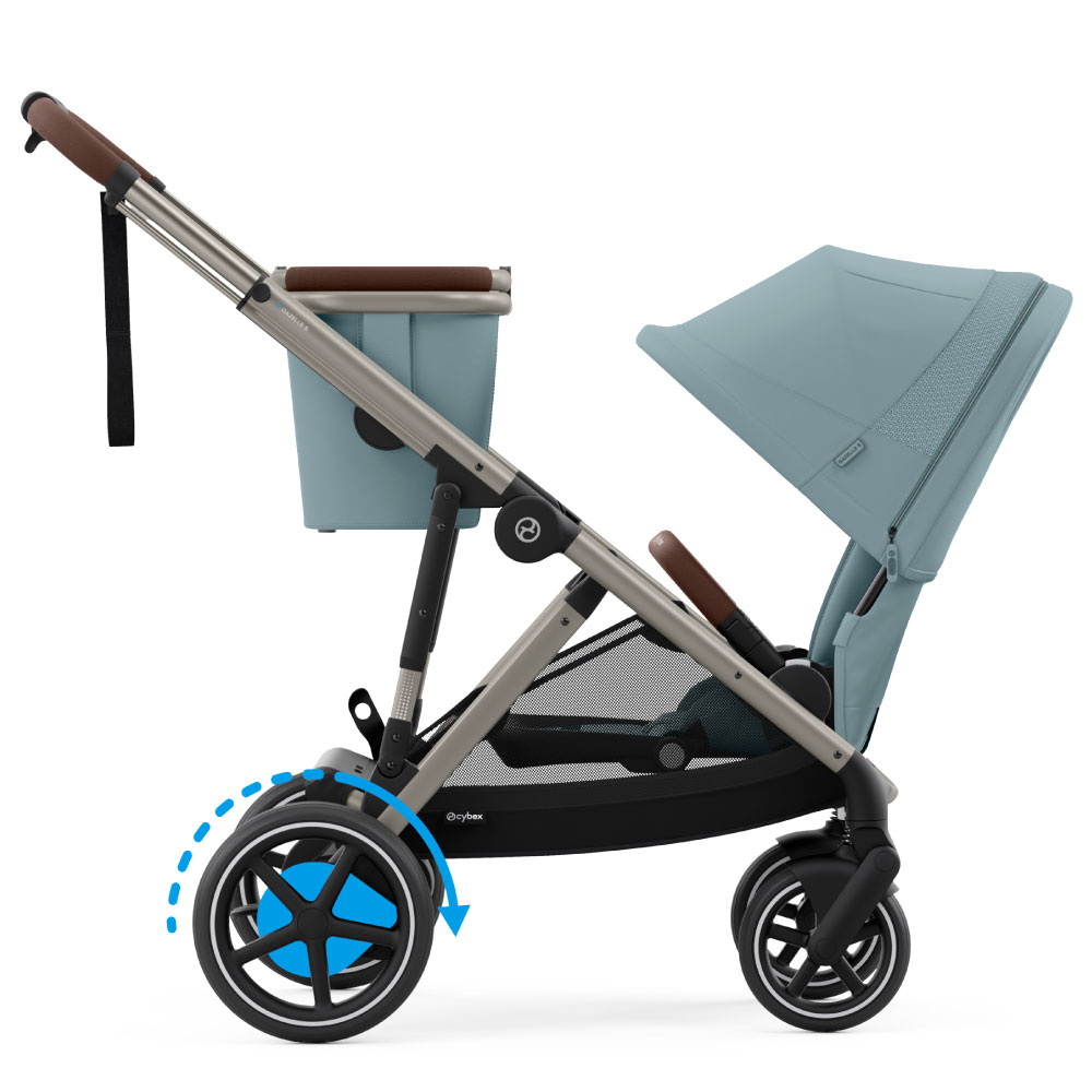 Carucior gemeni Cybex e-Gazelle S Stormy Blue cu Scoici Auto Cloud G i-Size Plus [5]