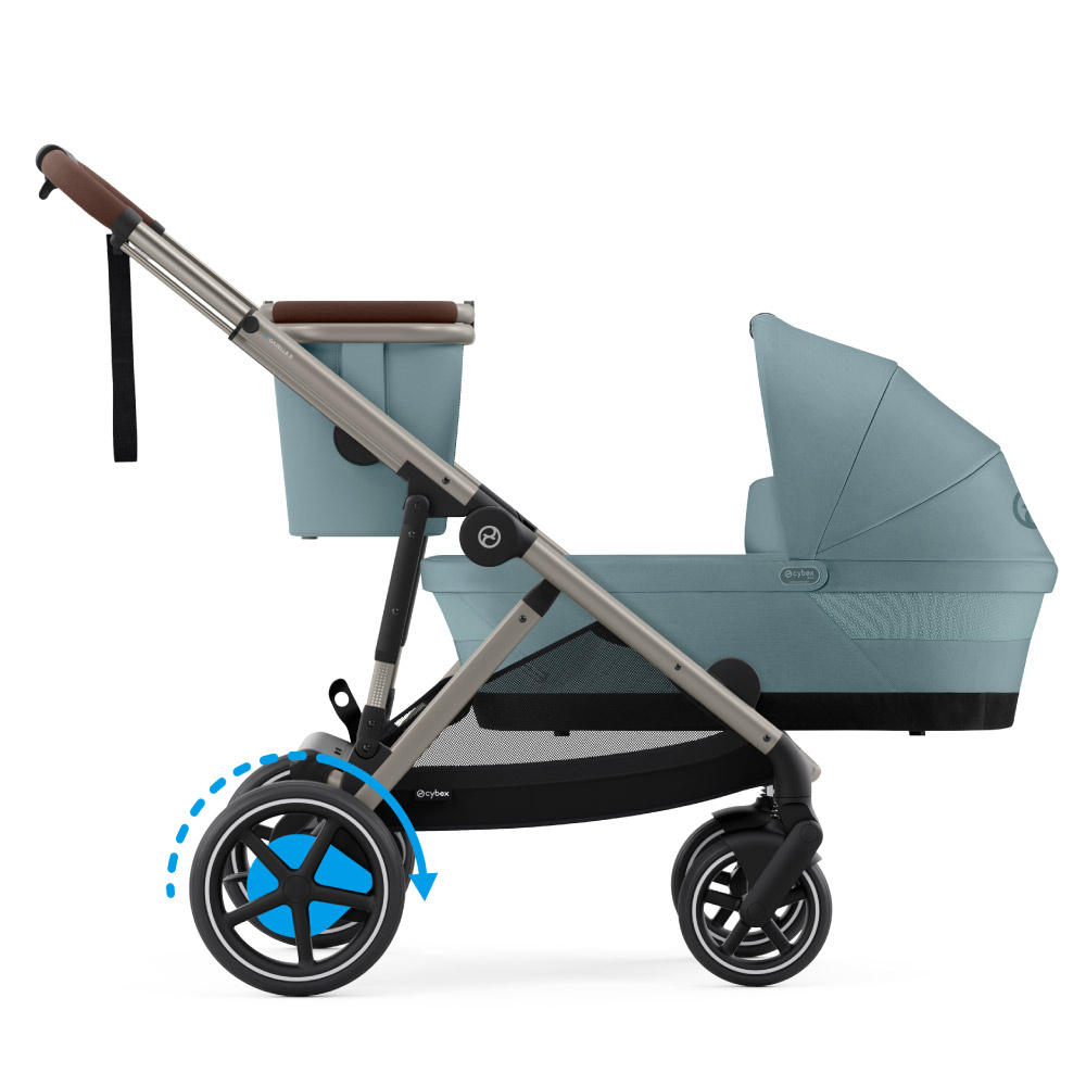 Carucior gemeni Cybex e-Gazelle S Stormy Blue cu Scoici Auto Cloud G i-Size Plus [4]