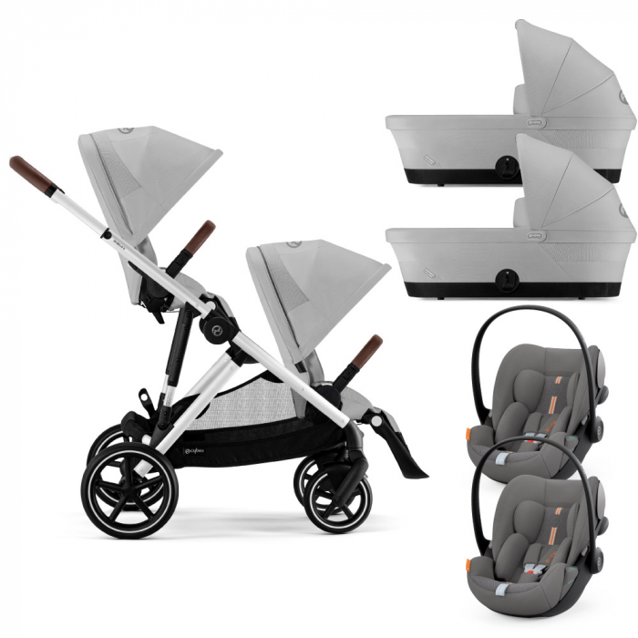 Carucior gemeni Cybex Gazelle S Silver Lava Grey