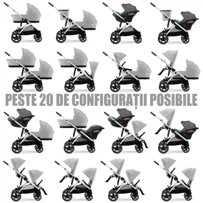 Carucior gemeni Cybex Gazelle S Silver/Stone Grey [7]