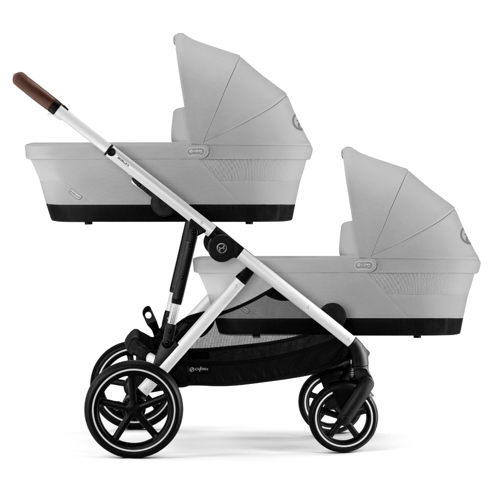 Carucior gemeni Cybex Gazelle S Silver/Stone Grey cu Scoici Auto Cloud G i-Size Plus [2]