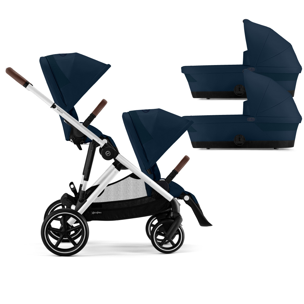 Carucior gemeni Cybex Gazelle S Silver Ocean Blue