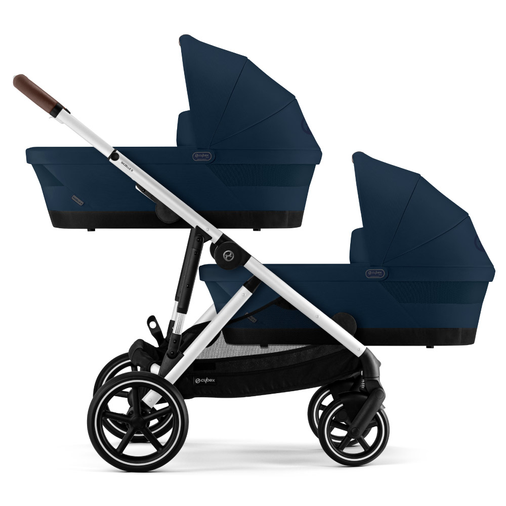 Carucior gemeni Cybex Gazelle S Silver/Ocean Blue cu Scoici Auto Cloud G i-Size Plus [2]