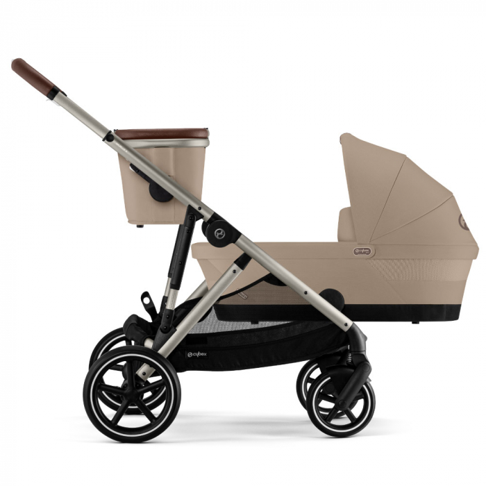 Carucior gemeni Cybex Gazelle S Taupe/Almond Beige cu Scoici Auto Cloud G i-Size Plus [4]