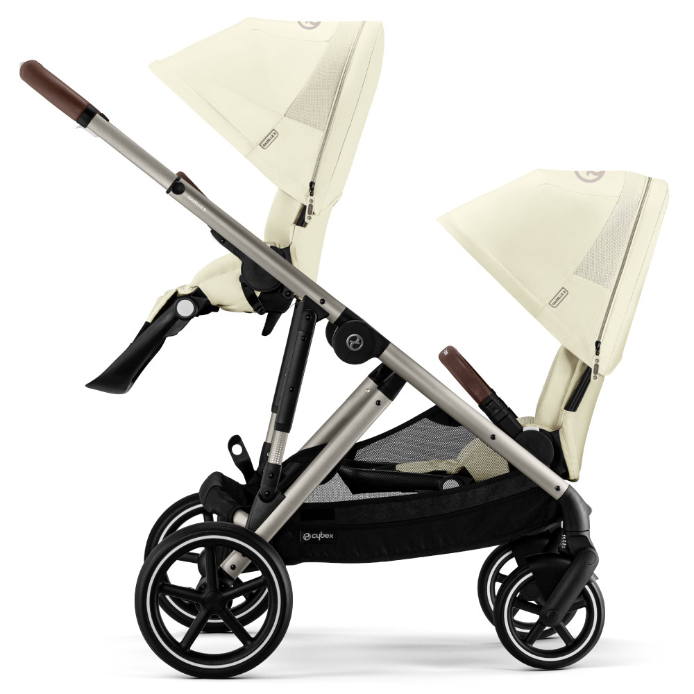 Carucior gemeni Cybex Gazelle S Taupe/Seashell Beige cu Scoici Auto Cloud G i-Size Plus [3]