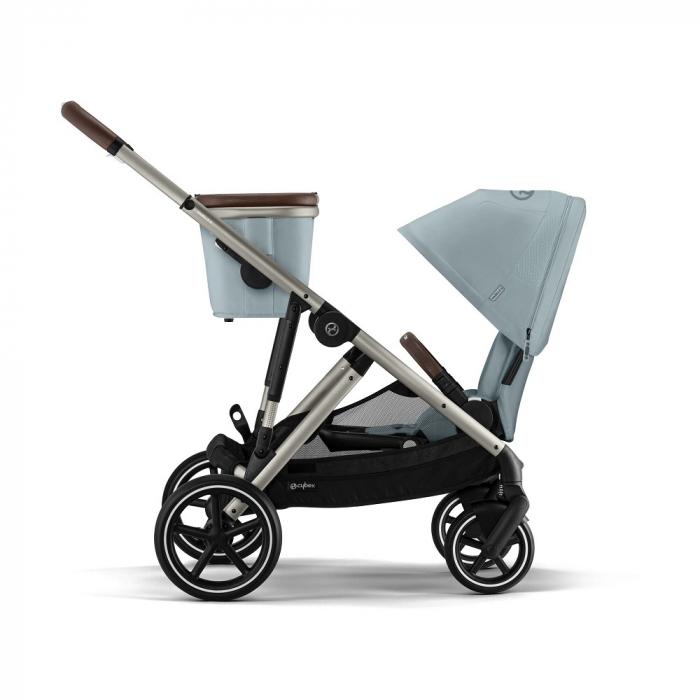 Carucior Gemeni Cybex Gazelle S Taupe/Sky Blue cu scoici auto Cloud G i-Size Plus [5]