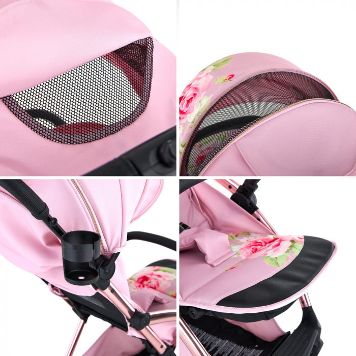 Carucior Leclerc Baby 2 in 1 colectia Monnalisa Antique Pink [6]