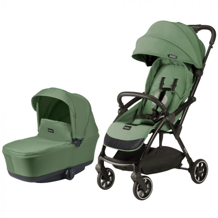 Carucior Leclerc Baby Magic Fold Plus 2 in 1 Green- Resigilat