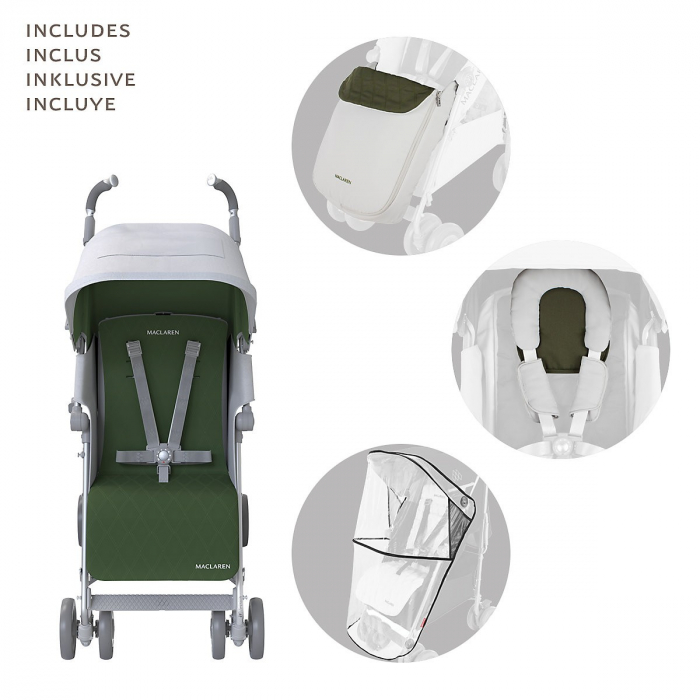Carucior Maclaren Techno XLR Silver/Highland Green [6]