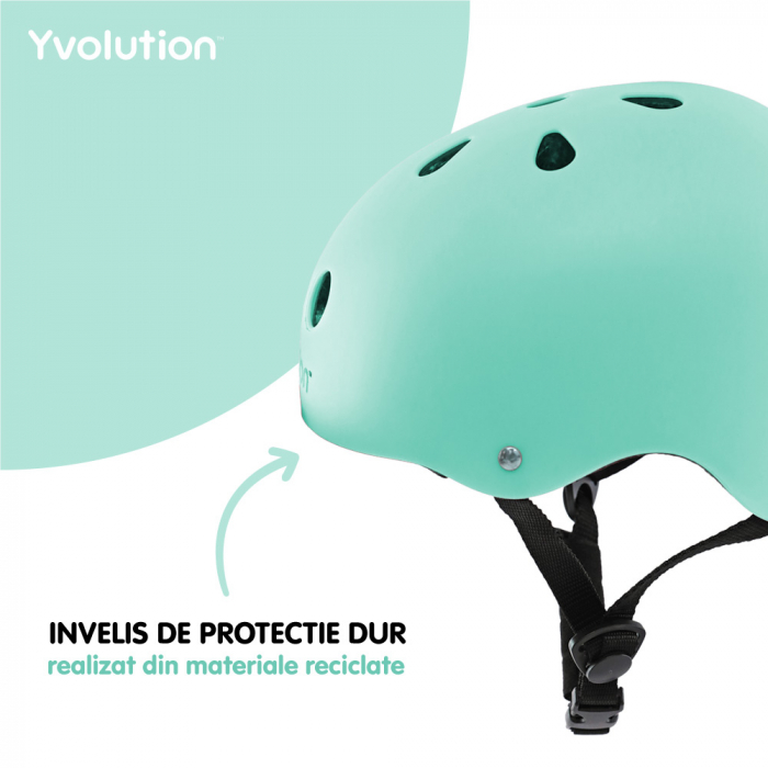 Casca protectie Yvolution 44-52 cm Green [2]