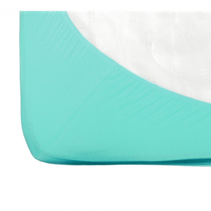 Cearsaf cu elastic jerse din bumbac Menta 120/60 cm [2]