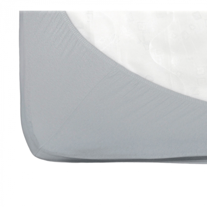 Cearsaf Fiki Miki cu elastic jerse bumbac gri 120/60 cm [2]