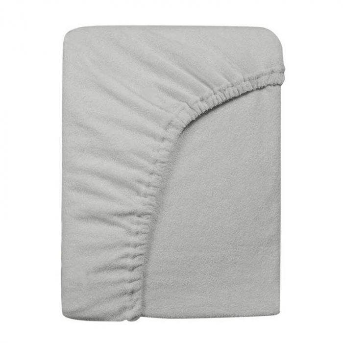 Cearsaf saltea 75x95 cm Childhome, Tricot Gri [2]