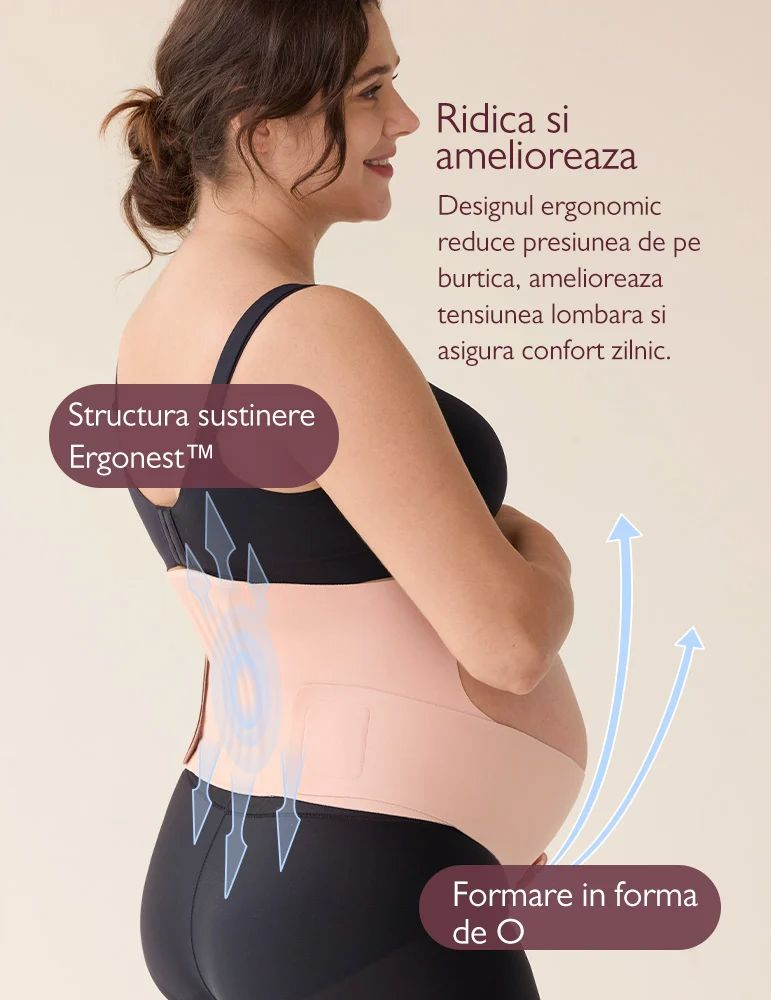 Centura gravide Momcozy pentru sustinerea greutatii abdominale Black XL [6]