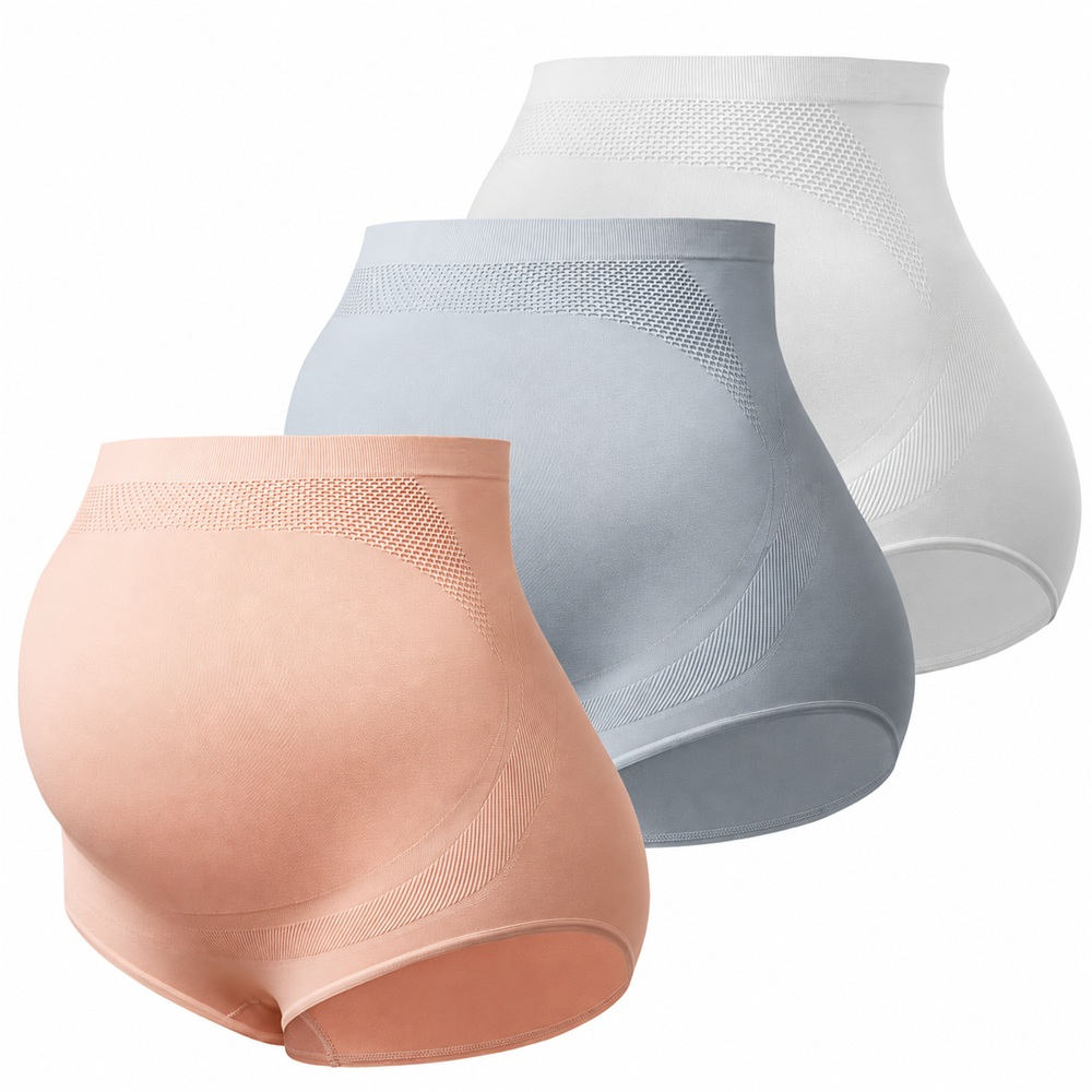 Chiloti maternitate talie inalta Momcozy set 3 bucati L [2]