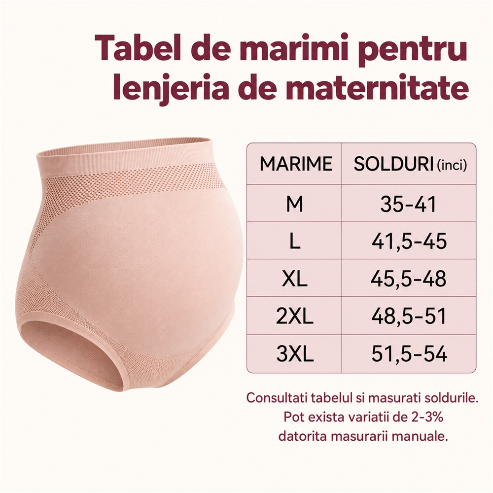 Chiloti maternitate talie inalta Momcozy set 3 bucati L [7]