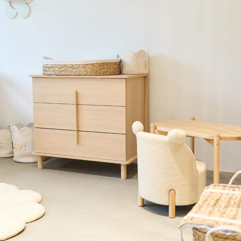 Comoda Childhome Nordica Natural 85 x 50 x 95 cm cu masa de infasat [6]