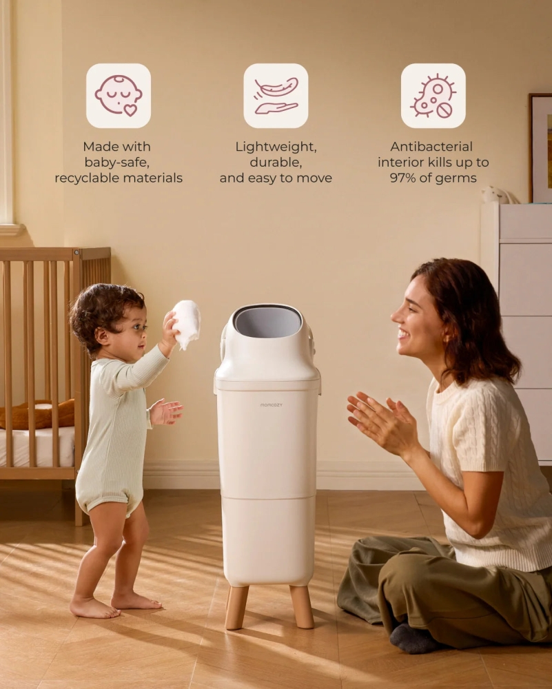 Cos scutece Momcozy cu sistem triple-seal anti-miros 22L [11]