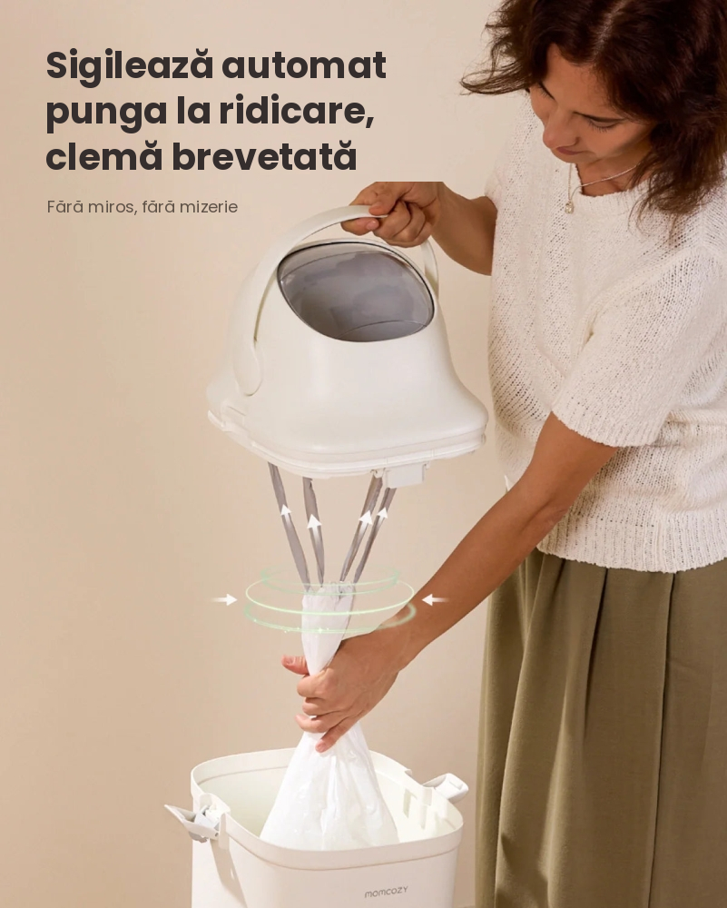 Cos scutece Momcozy cu sistem triple-seal anti-miros 22L [5]