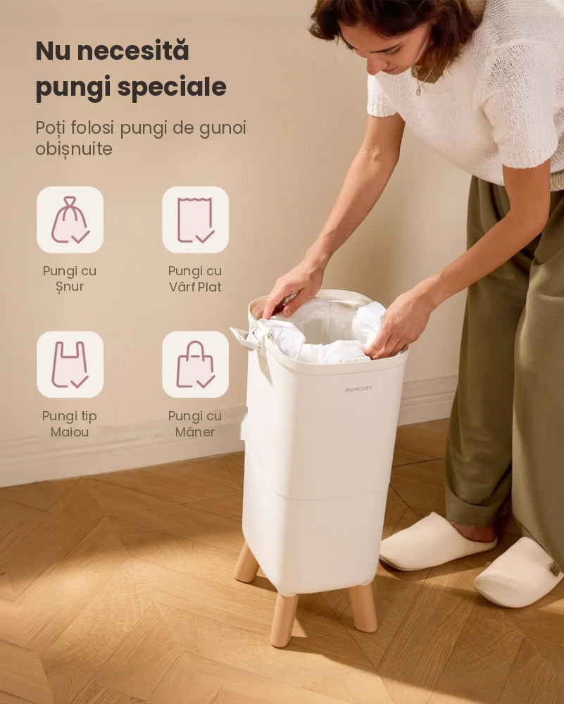 Cos scutece Momcozy cu sistem triple-seal anti-miros 22L [9]