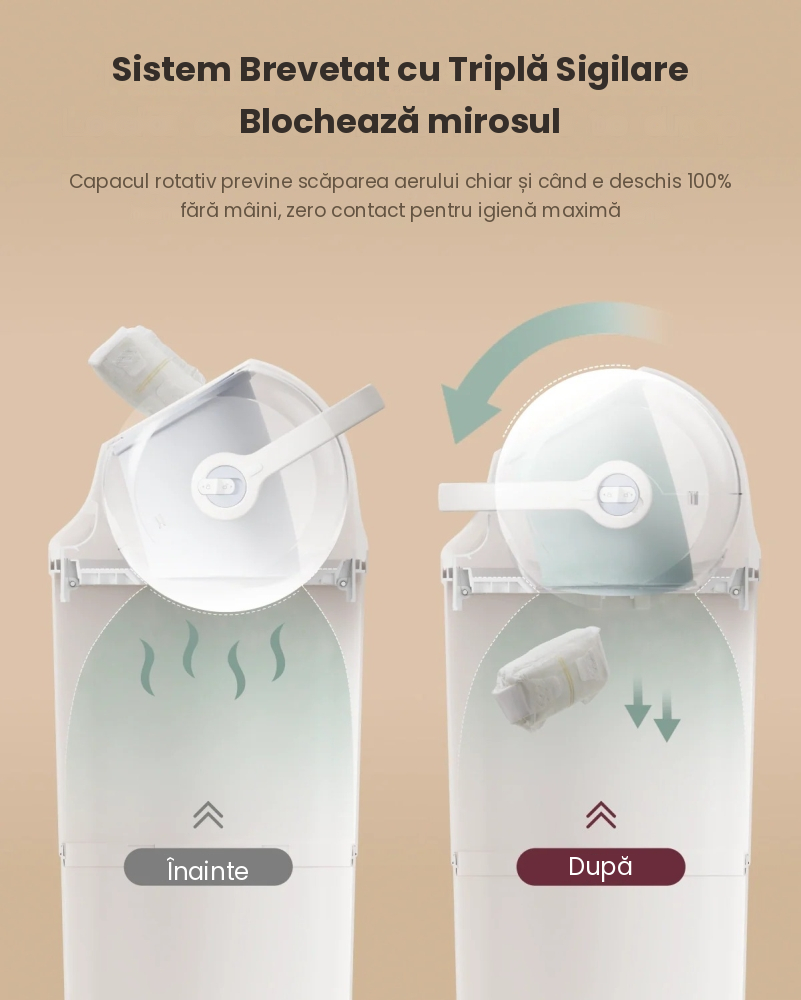 Cos scutece Momcozy cu sistem triple-seal anti-miros 22L [4]
