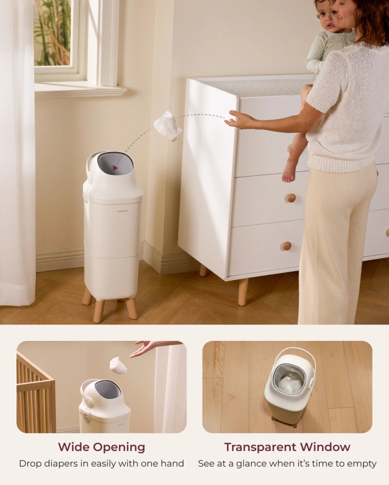 Cos scutece Momcozy cu sistem triple-seal anti-miros 22L [7]