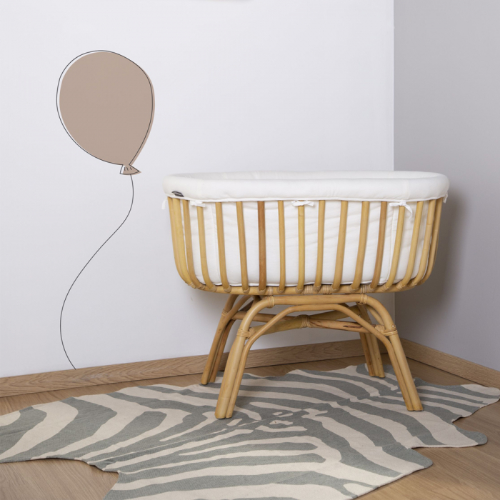 Covor Bumbac Childhome 145x160 cm, Zebra Gri-Resigilat [3]