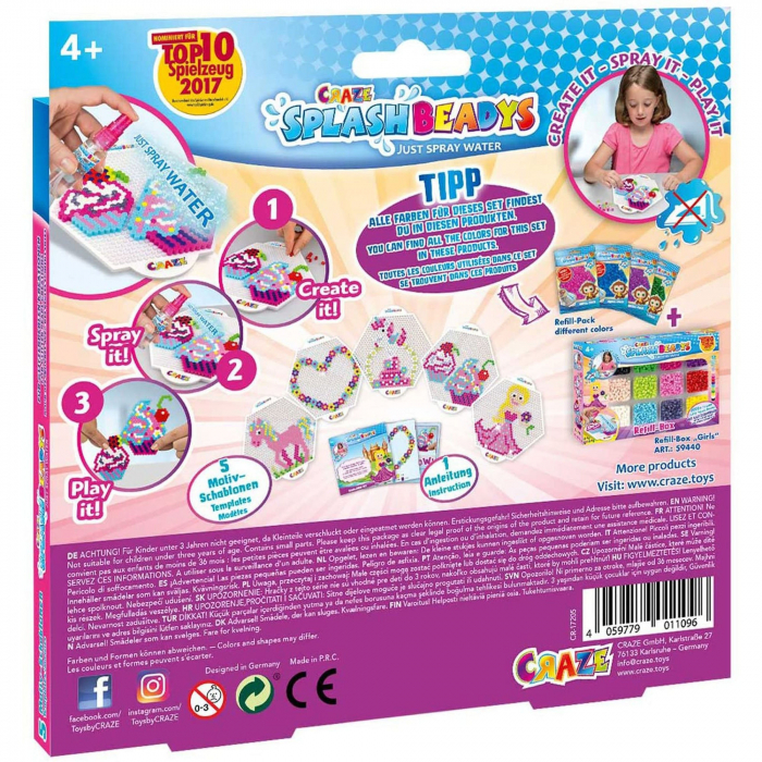 Craze - Set Template-uri Pentru Creatii Cu Margele - Fete [3]