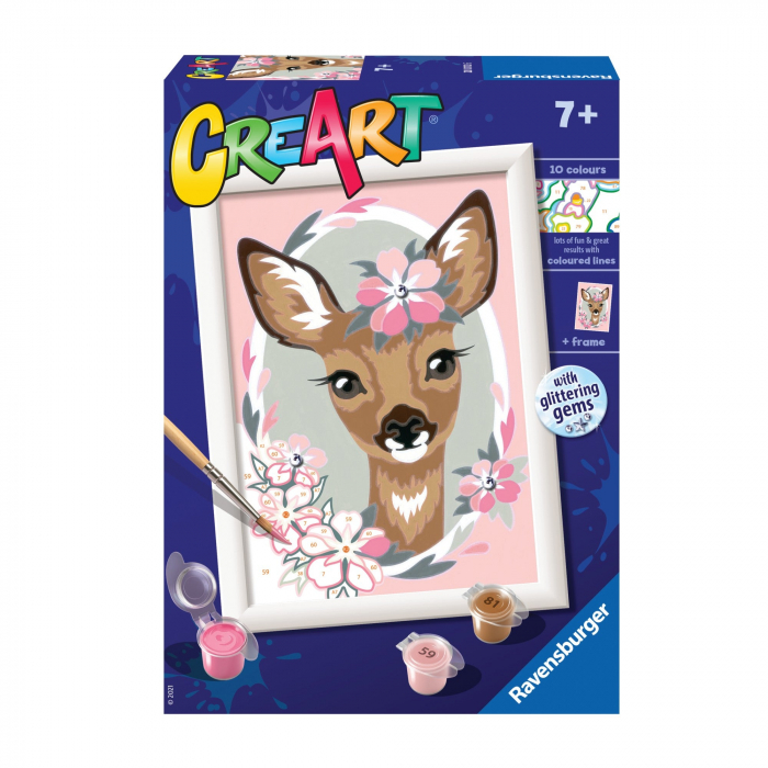Creart - Pictura Caprioara Cu Flori [2]