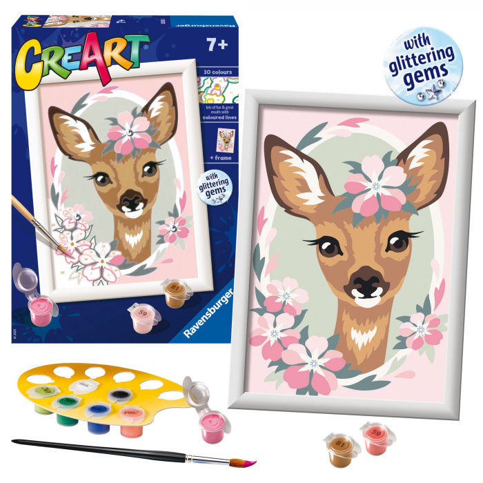 Creart - Pictura Caprioara Cu Flori [3]
