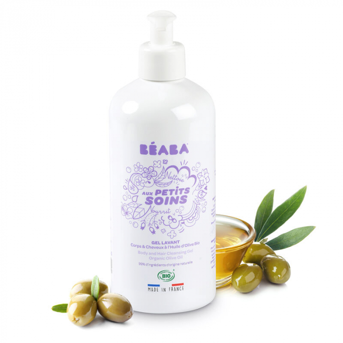 Gel de dus corp si par pentru bebelusi Beaba 500 ml, Certificat Organic [3]