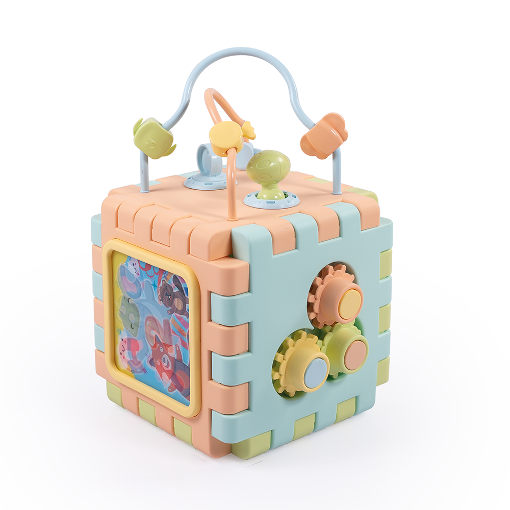 Cub 2 in 1 cu activitati - Pastel [2]