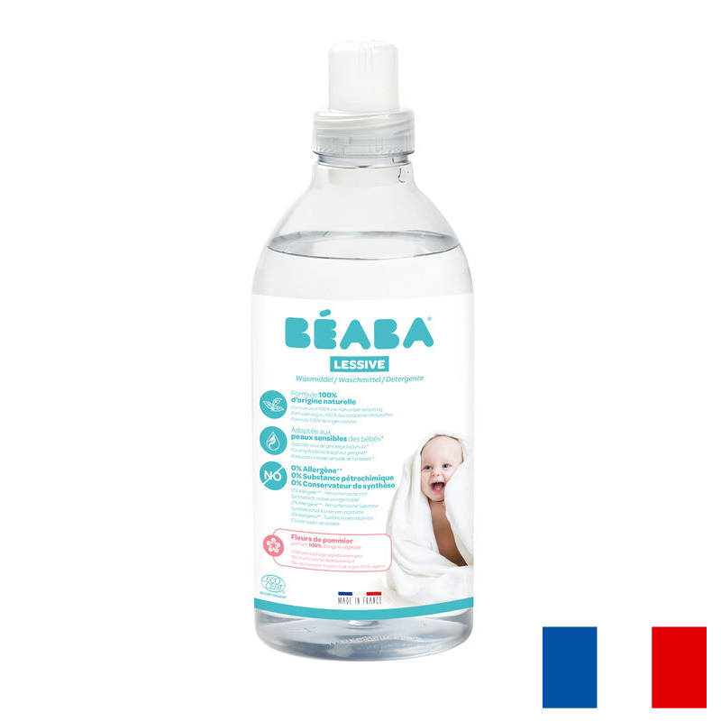 Detergent de rufe lichid Beaba Flori de Mar, 1 L 16 spalari, Certificat Ecocert