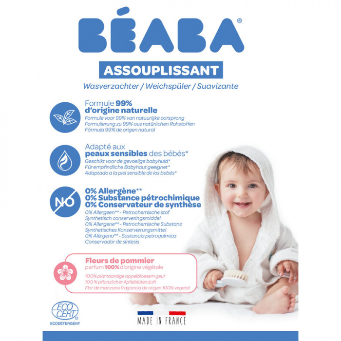 Balsam de rufe Beaba Flori de Mar 1 L/40 spalari, Certificat Ecocert [2]