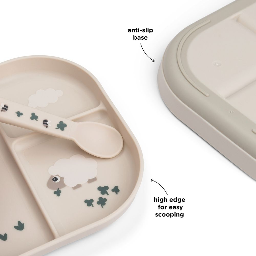 Farfurie compartimentata Done by Deer Foodie Tiny Farm Sand [3]