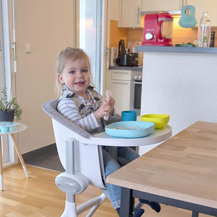 Farfurie silicon cu ventuza Beaba Light Blue-Resigilat [5]