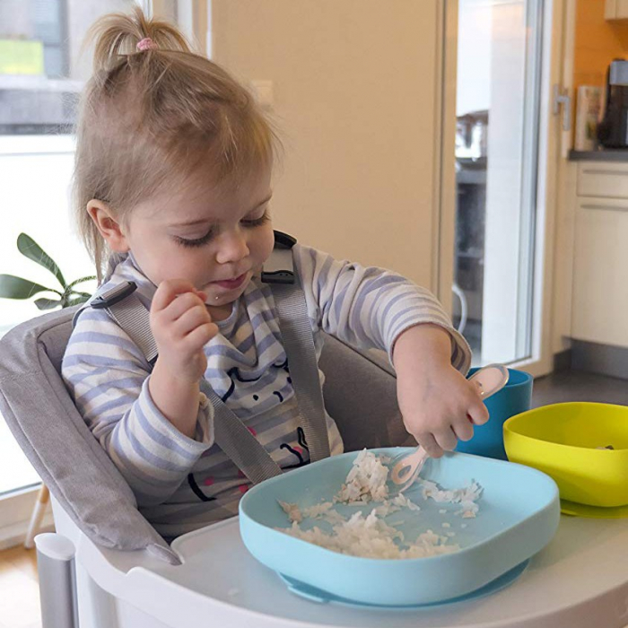 Farfurie silicon cu ventuza Beaba Light Blue-Resigilat [3]